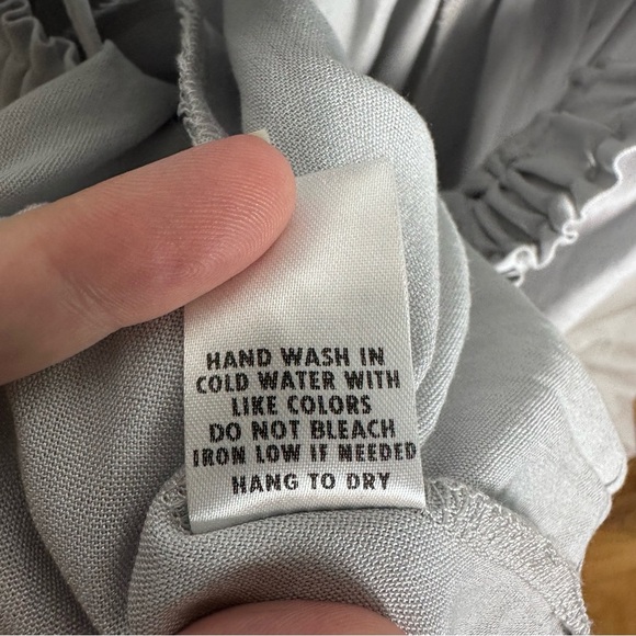 Mable Dusty Blue Smocked Romper sz M - Picture 8 of 9